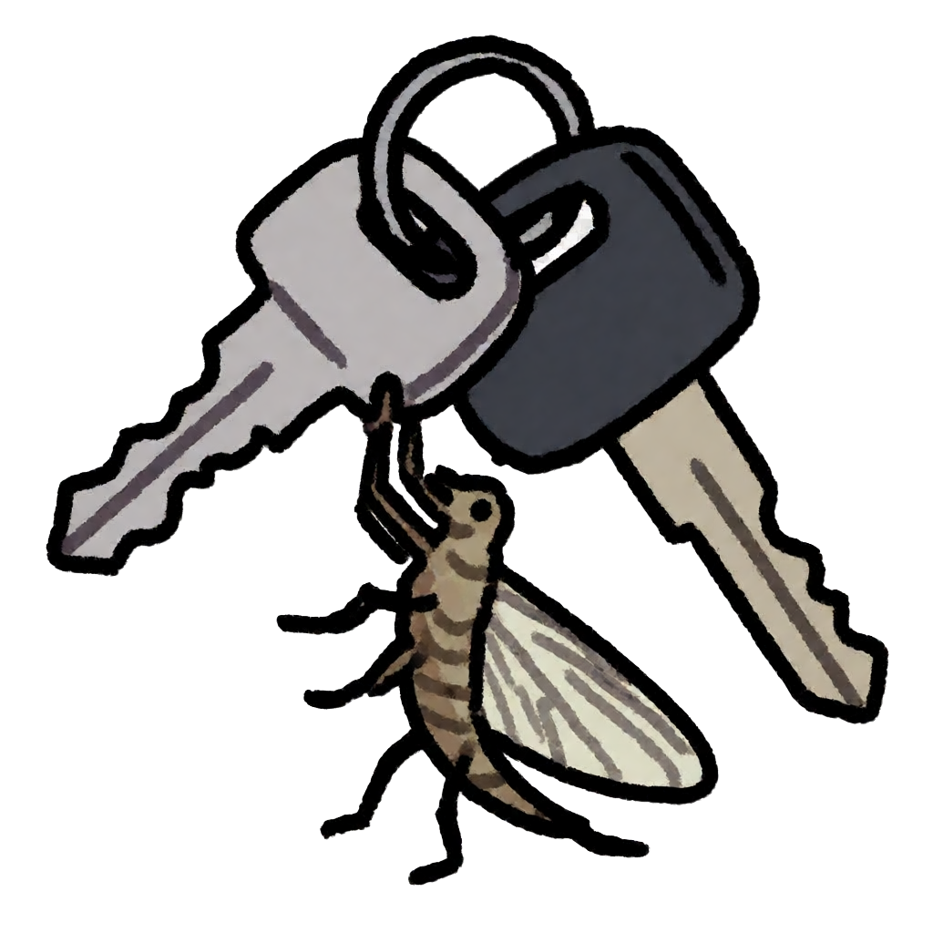 Fishfly with keys